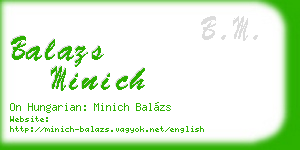 balazs minich business card